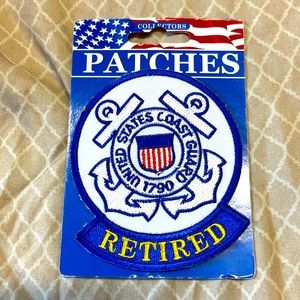 United States coast guard retired embroidered patch